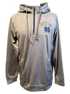 Champion Gray Notre Dame Half-Zip Hoodie
